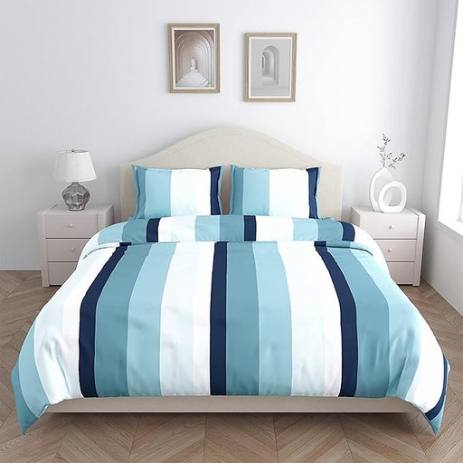 [E-COM08] Haus & Kinder King Size Bedsheets for Bed, 186 TC, 100% Cotton Bed Set